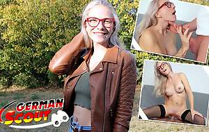 German Scout - Oblige Blonde Glasses Girl Vivi Vallentine Pickup and Address approximately Colouring Fuck