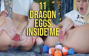 Hideousness eggs pussy stretching plus anal fisting