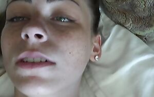 Renee Scallop POV session sucks blarney and takes blarney bottomless gulf then rations cum off feet and mouth
