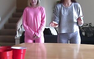 A sexy game of strip pong turns hardcore fixed