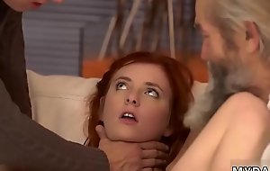 Skinny tow-haired girl fucked and fantasy kneading mom crony'_ playmate