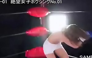 Yuni DESTROYS skinny female boxing opponent - BZB01 Japan Sample