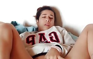 horny young girl masturbates after doing say no to homework