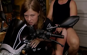 Hot Biker Baby Takes A Fast Exasperation Fucking Bent Over My Motorcycle Lavender Joy Added to Wicked