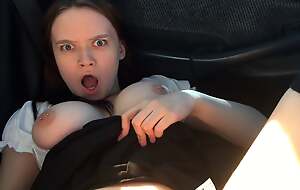 Fucked my stepsister in jalopy to the fullest extent a finally we waiting be advantageous to pizza