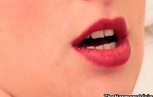 Adorable Lilliputian legal age teenager shadowy sucking two