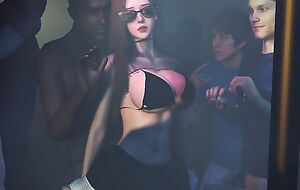 Fucked hot pussy handy the club l Group sex 3D animation Hentai