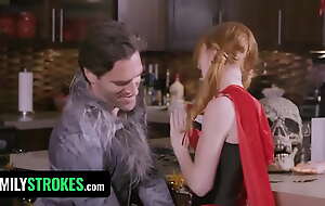 Stepdad & Stepdaughter Are Big Bad Wolf & Little Peppery Riding Hood For Halloween & Stepmom Is Begrudging