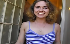 Giggly innocent college students first time porn casting