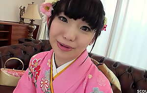 Japanese traditional Geisha Teen seduce to First Time mandate her Hairy Pussy at Uncensored Casting