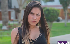 Petite college tolerant with pink pussy is approached by a fake Professor increased by detonates her ass.