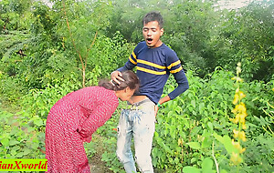 18yrs Boy Fucking New Girlfriend at Jungle! Indian Alfresco Sex