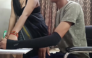 Desi Comely Ledy Tution Teacher Can't Control Her Wrong Mind While She Teaching Lessons At Home