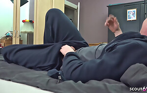 German step-sister Marie calumniatory step-bro masturbating