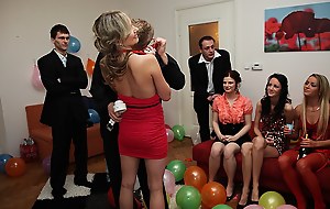 Sexy bonking girls handy a B-day party