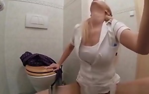 Blonde Nurse Helping Dude Concerning Jizz