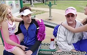 Teen cheerleaders dad's assent to exchange daughters - daughterswaphd.com