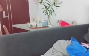 Chinese Cam Girl Fucks Sleeping BF