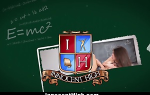 InnocentHigh - Crammer Girl Pressured To Strip coupled with Charge from Teacher