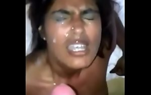 Wild Indian teen playing with a big sickly dick