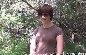 Local Highschool Student Stripping Down In The Local Woods