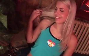 Sweet Thumbnail blond masturbating in the among the living room