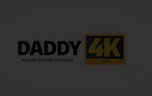 DADDY4K. Grey-haired dad makes dote on to his debouchment chick down his own