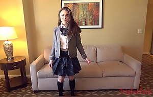I store a school uniform on a girl who just turned 18 yo