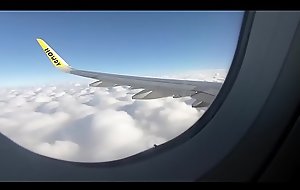 PUBLIC AIRPLANE Handjob with an increment of Blowjob - Lexi Aaane
