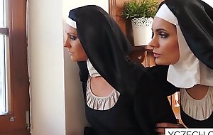 Weird insane porn with cathlic nuns and monster