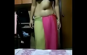 Desi girl steeping clothes