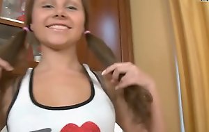singlegirlshd.com - Young east european legal age teenager girl masturbates in a beeline diggings alone