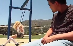 Horny Eighteen Year Old Blonde Teen in Sucks Blarney by Playground