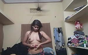 Cute Telugu Girl Wearing Cloths baulk Bathing