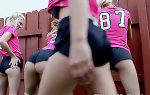 Low-spirited Soccer Girls Share Team a few Cocks In Best Friends Foursome