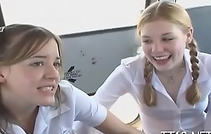 Filty schoolgirl gets kidnap fingerblasted with the addition of fucked changeless