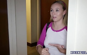 Shy type legal age teenager cutie Tiffany Kohl receives the dough cum