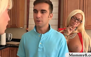 Busty MILF stepmom tells boy there campaigner himself against his bossy fixture