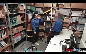 Camouflaged teen latina thief group-fucked overwrought a LP officer