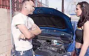 Artistry - Brunette Teen Pays Mechanic With Her Pussy