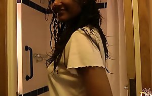 Indian Teen Divya Shaking Hot Ass Just about repugnance to Shower