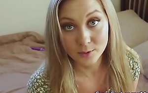 Legal age teenager stepsis rides cock