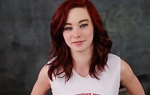 Petite High School Teen Redhead Cheerleader Has Sex Concerning Teacher
